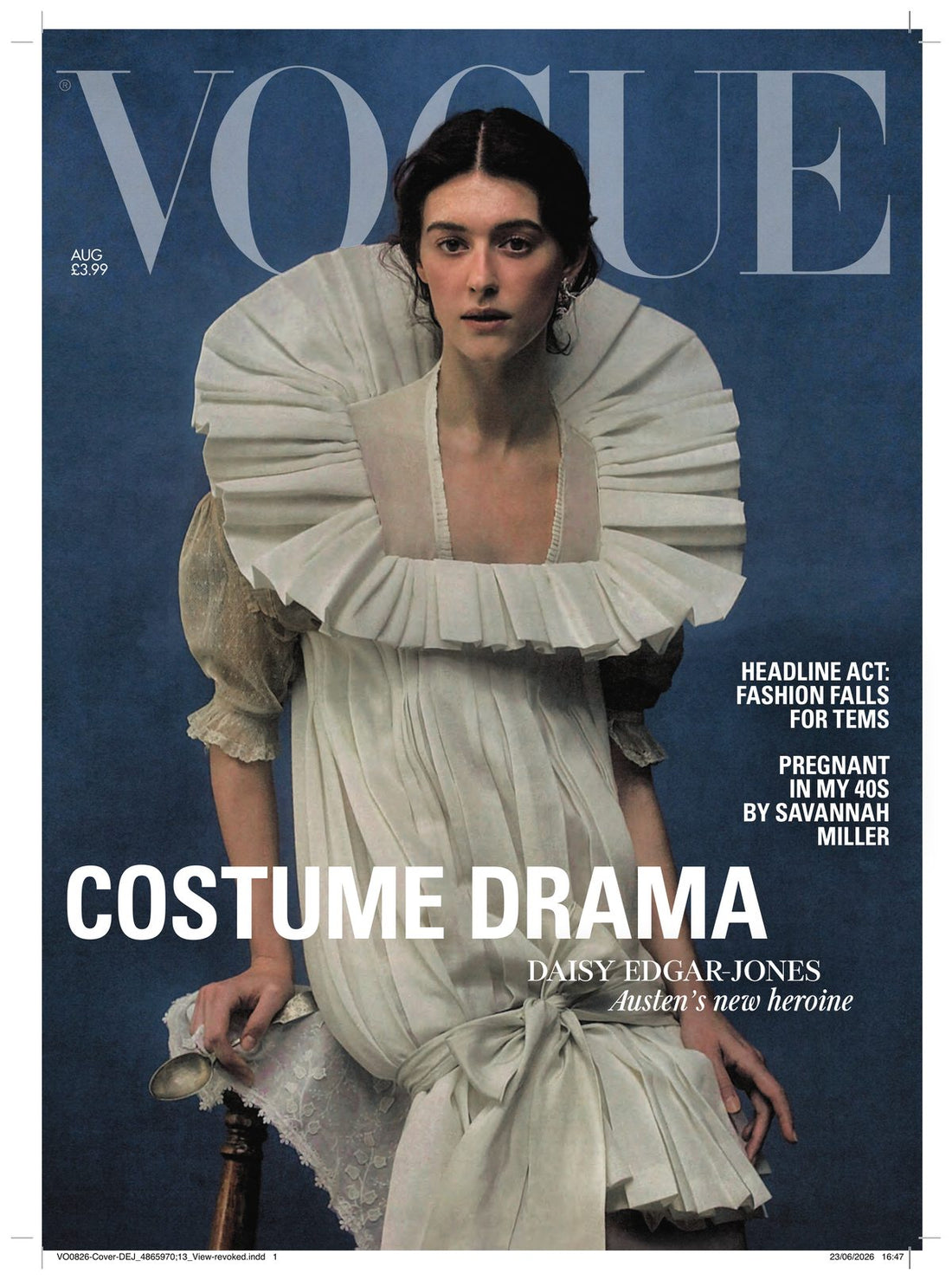 British Vogue August 2026 cover featuring Daisy Edgar-Jones, the issue that featured Noct. Coffee in its "All in Good Taste" advertising roundup