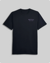 Noct Coffee Purple Moon tee, black t-shirt with NOCT coffee wordmark on chest