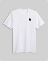 Noct Coffee Café tee, white t-shirt with small owl logo on chest