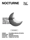 Nocturne Coffee label with coffee flavor description and production details.